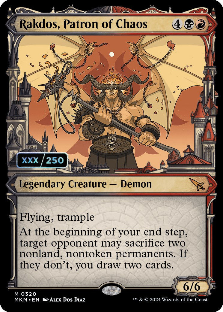 Rakdos, Patron of Chaos (Serialized) [Murders at Karlov Manor] | Card Citadel