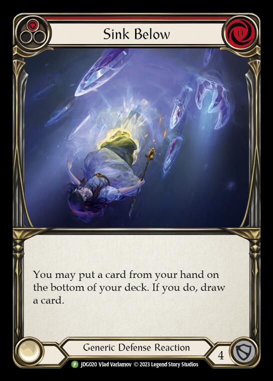 Sink Below (Red) [JDG020] (Promo)  Cold Foil | Card Citadel