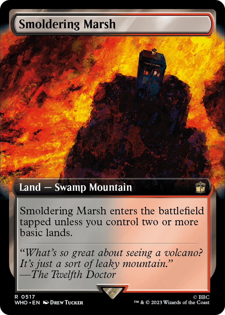 Smoldering Marsh (Extended Art) [Doctor Who] | Card Citadel