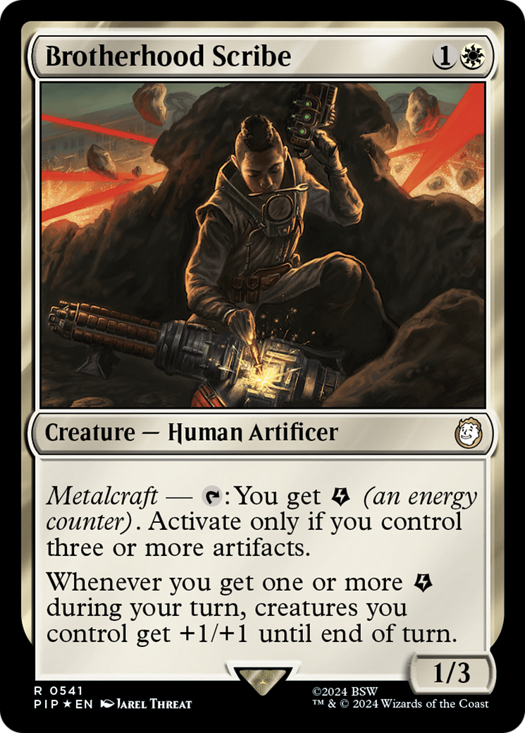 Brotherhood Scribe (Surge Foil) [Fallout] | Card Citadel