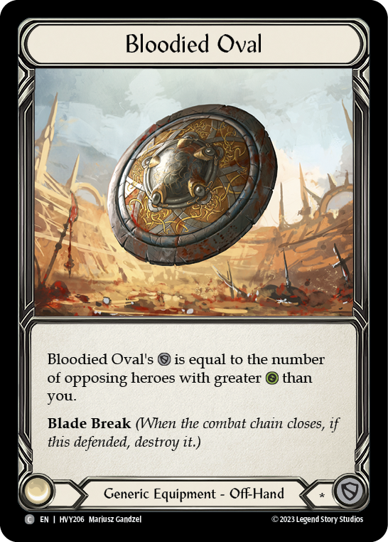 Bloodied Oval [HVY206] (Heavy Hitters)  Cold Foil | Card Citadel