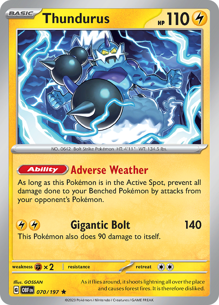 Thundurus (070/197) [Scarlet & Violet: Obsidian Flames] | Card Citadel