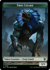 Storm Crow // Frog Lizard Double-Sided Token [Bloomburrow Commander Tokens] | Card Citadel