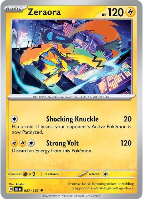 Zeraora (057/162) [Scarlet & Violet: Temporal Forces] | Card Citadel