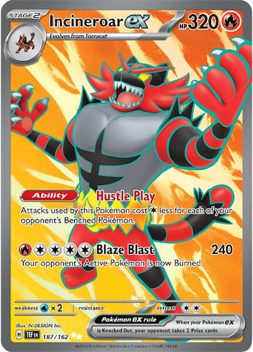 Incineroar ex (187/162) [Scarlet & Violet: Temporal Forces] | Card Citadel