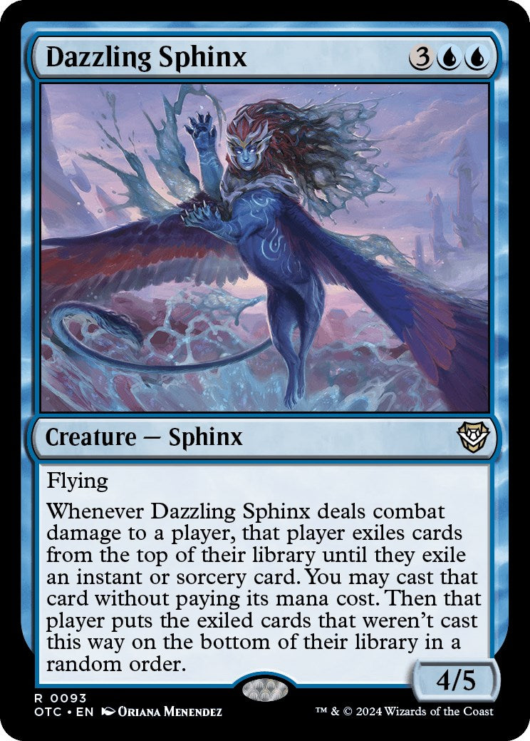 Dazzling Sphinx [Outlaws of Thunder Junction Commander] | Card Citadel