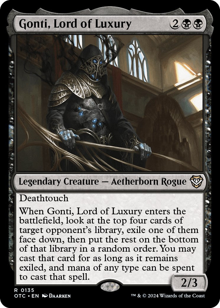 Gonti, Lord of Luxury [Outlaws of Thunder Junction Commander] | Card Citadel