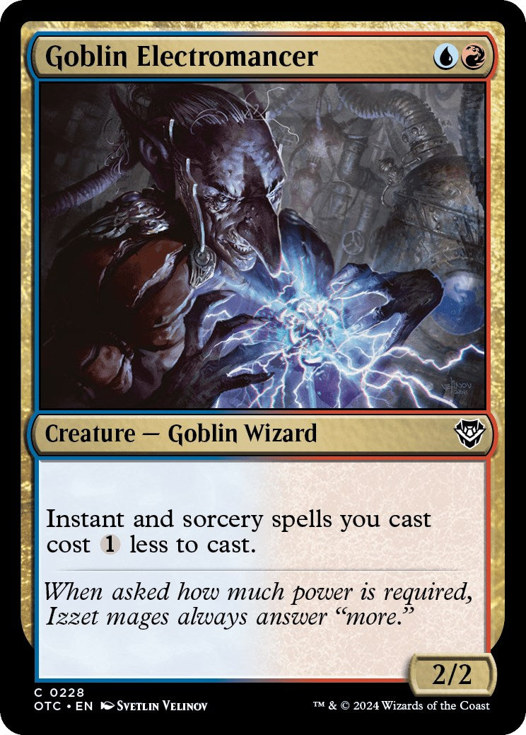 Goblin Electromancer [Outlaws of Thunder Junction Commander] | Card Citadel