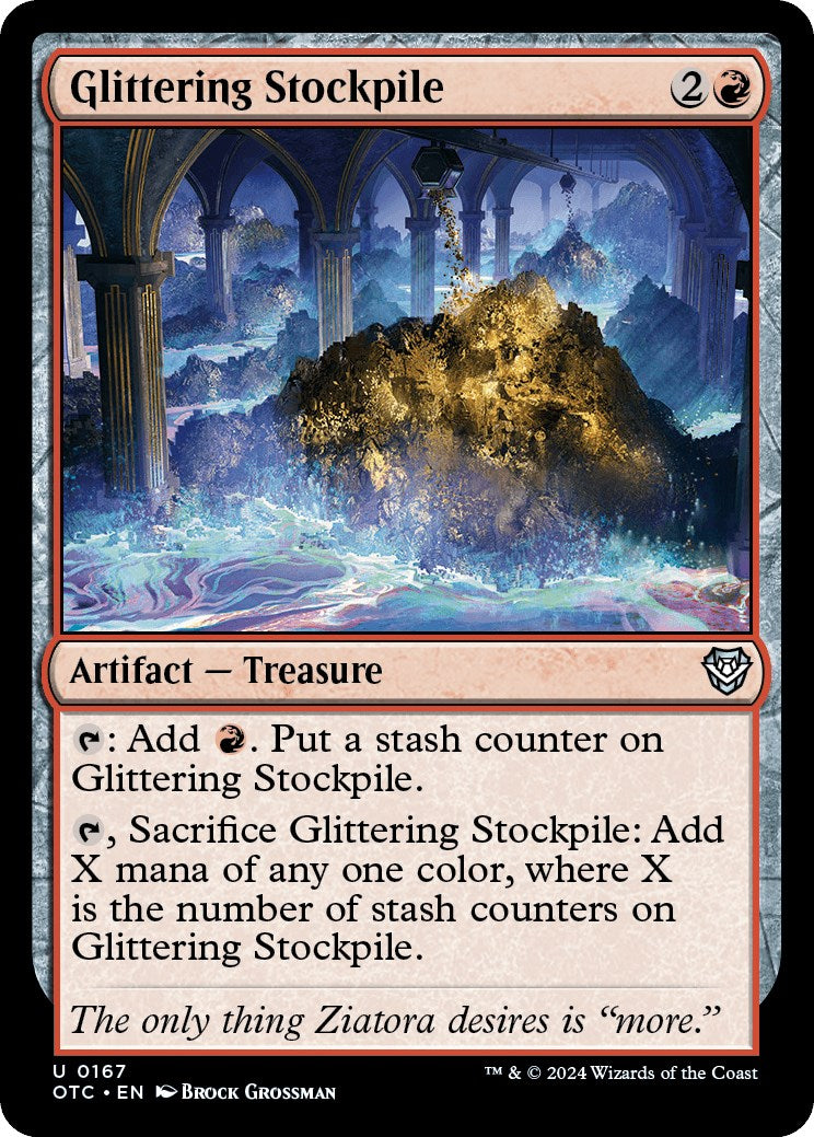 Glittering Stockpile [Outlaws of Thunder Junction Commander] | Card Citadel