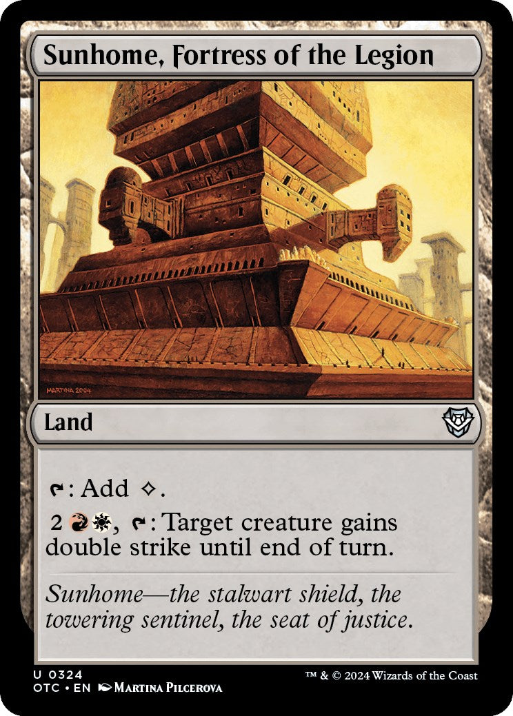 Sunhome, Fortress of the Legion [Outlaws of Thunder Junction Commander] | Card Citadel