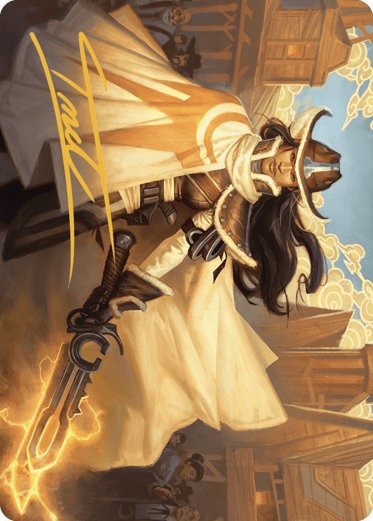 Omenport Vigilante Art Card (Gold-Stamped Signature) [Outlaws of Thunder Junction Art Series] | Card Citadel