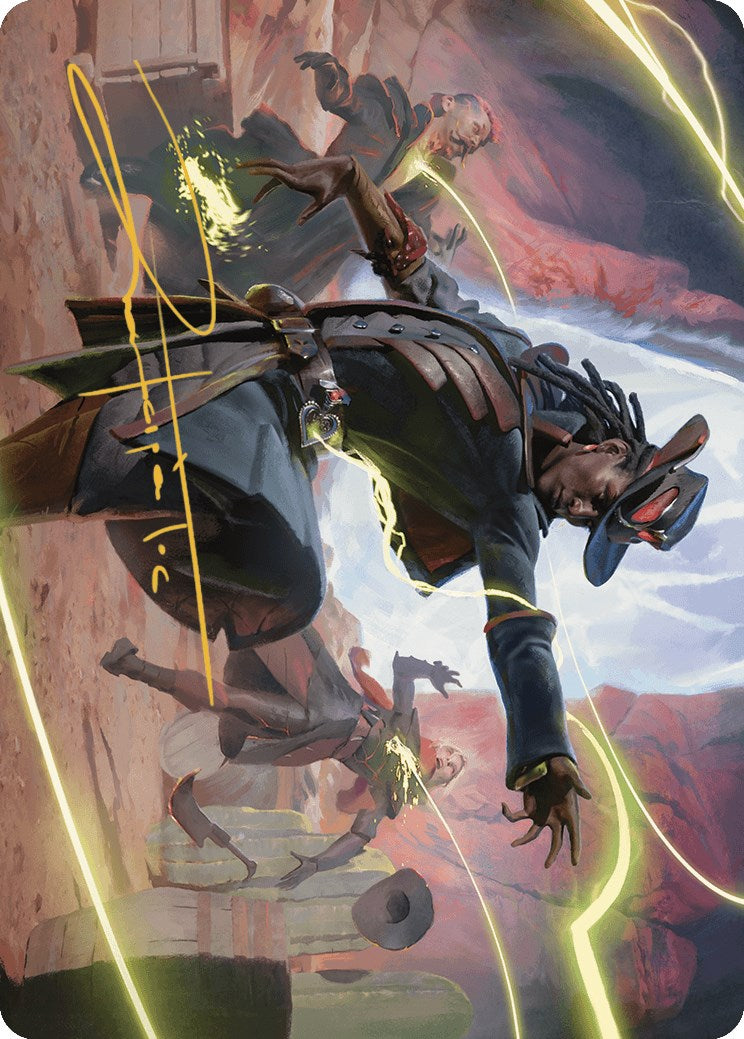 Lilah, Undefeated Slickshot Art Card (Gold-Stamped Signature) [Outlaws of Thunder Junction Art Series] | Card Citadel