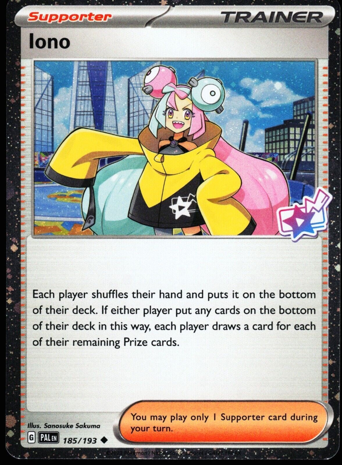 Iono (185/193) (Cosmo Foil) [Scarlet & Violet: Paldea Evolved] | Card Citadel