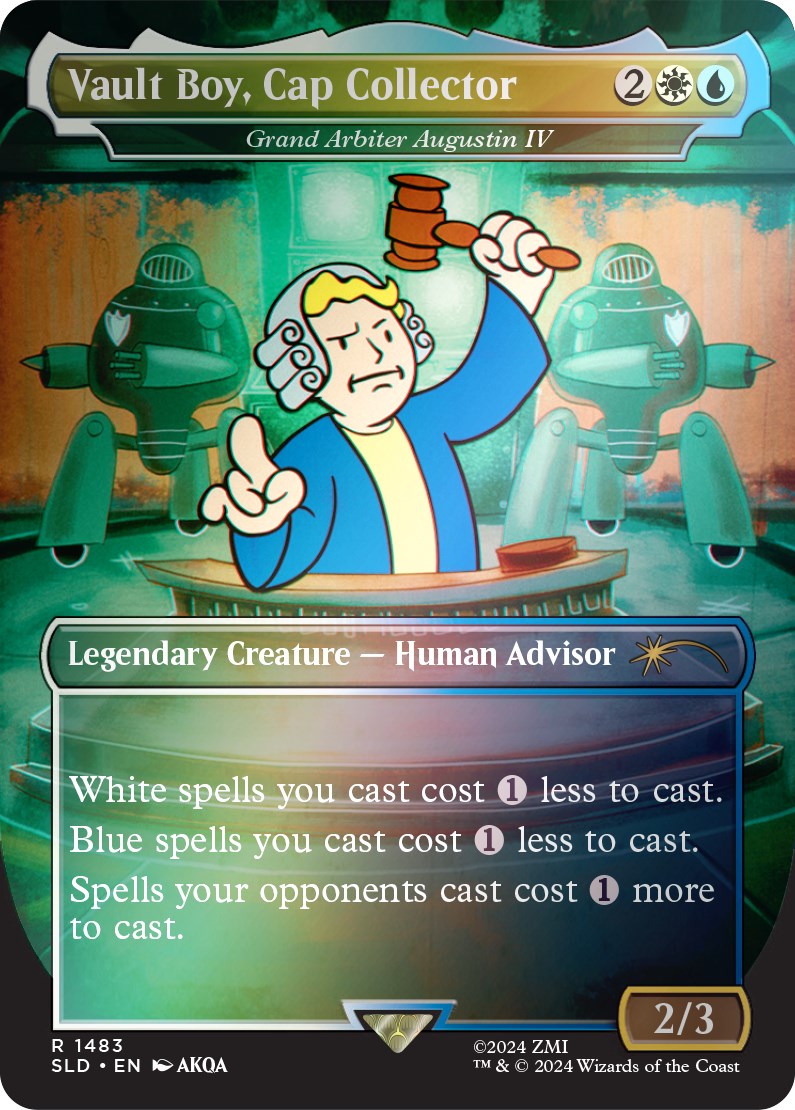 Vault Boy, Cap Collector - Grand Arbiter Augustin IV (Rainbow Foil) [Secret Lair Drop Series] | Card Citadel
