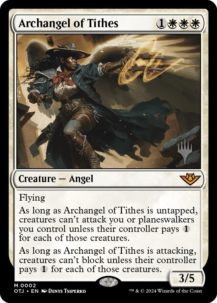 Archangel of Tithes (Promo Pack) [Outlaws of Thunder Junction Promos] | Card Citadel