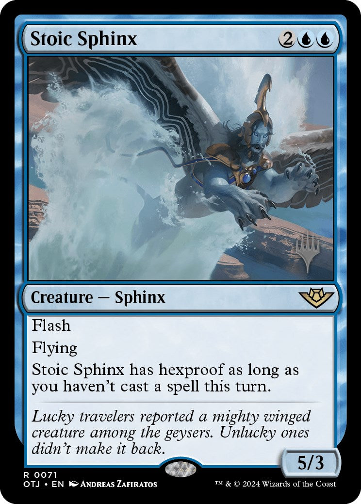 Stoic Sphinx (Promo Pack) [Outlaws of Thunder Junction Promos] | Card Citadel