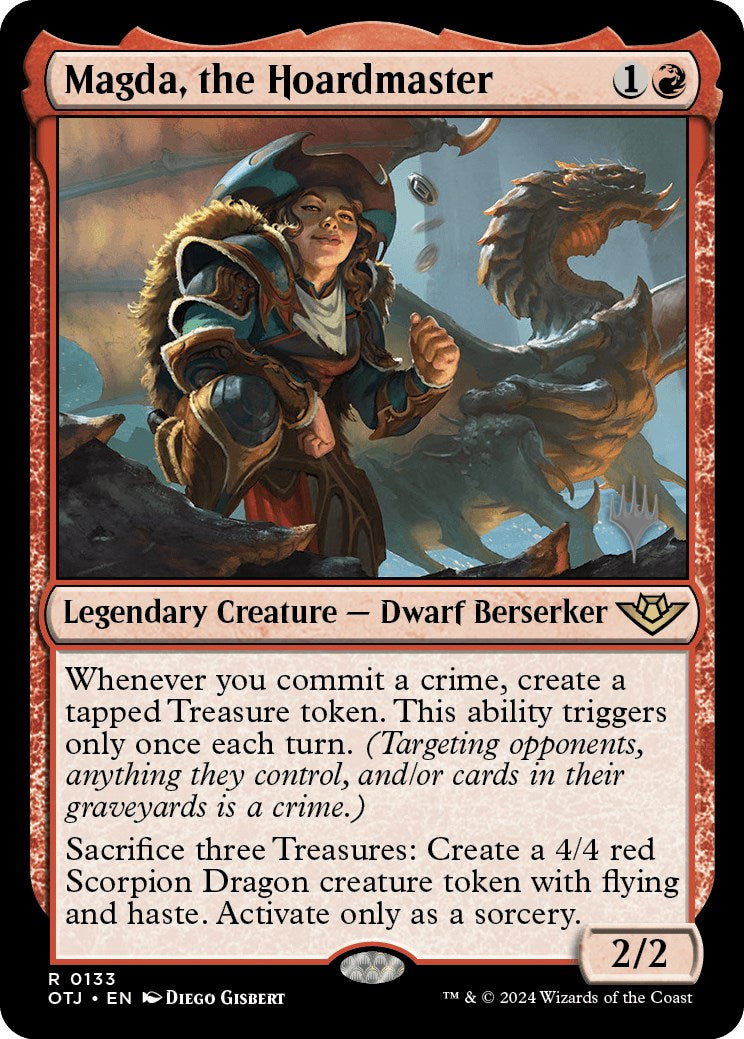 Magda, the Hoardmaster (Promo Pack) [Outlaws of Thunder Junction Promos] | Card Citadel