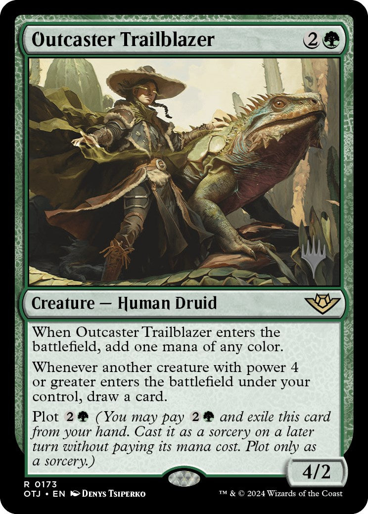 Outcaster Trailblazer (Promo Pack) [Outlaws of Thunder Junction Promos] | Card Citadel