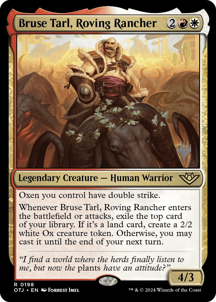 Bruse Tarl, Roving Rancher (Promo Pack) [Outlaws of Thunder Junction Promos] | Card Citadel