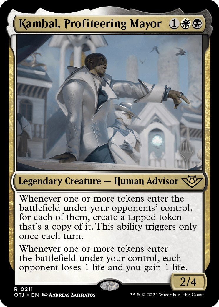 Kambal, Profiteering Mayor (Promo Pack) [Outlaws of Thunder Junction Promos] | Card Citadel