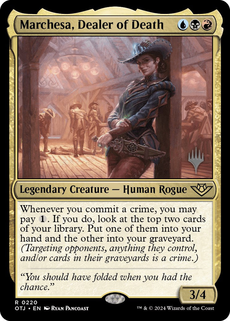 Marchesa, Dealer of Death (Promo Pack) [Outlaws of Thunder Junction Promos] | Card Citadel