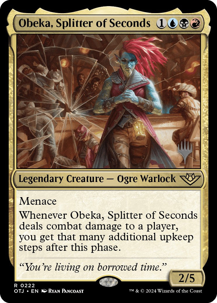 Obeka, Splitter of Seconds (Promo Pack) [Outlaws of Thunder Junction Promos] | Card Citadel