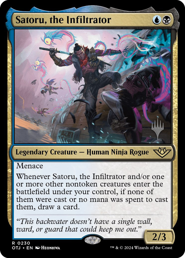 Satoru, the Infiltrator (Promo Pack) [Outlaws of Thunder Junction Promos] | Card Citadel