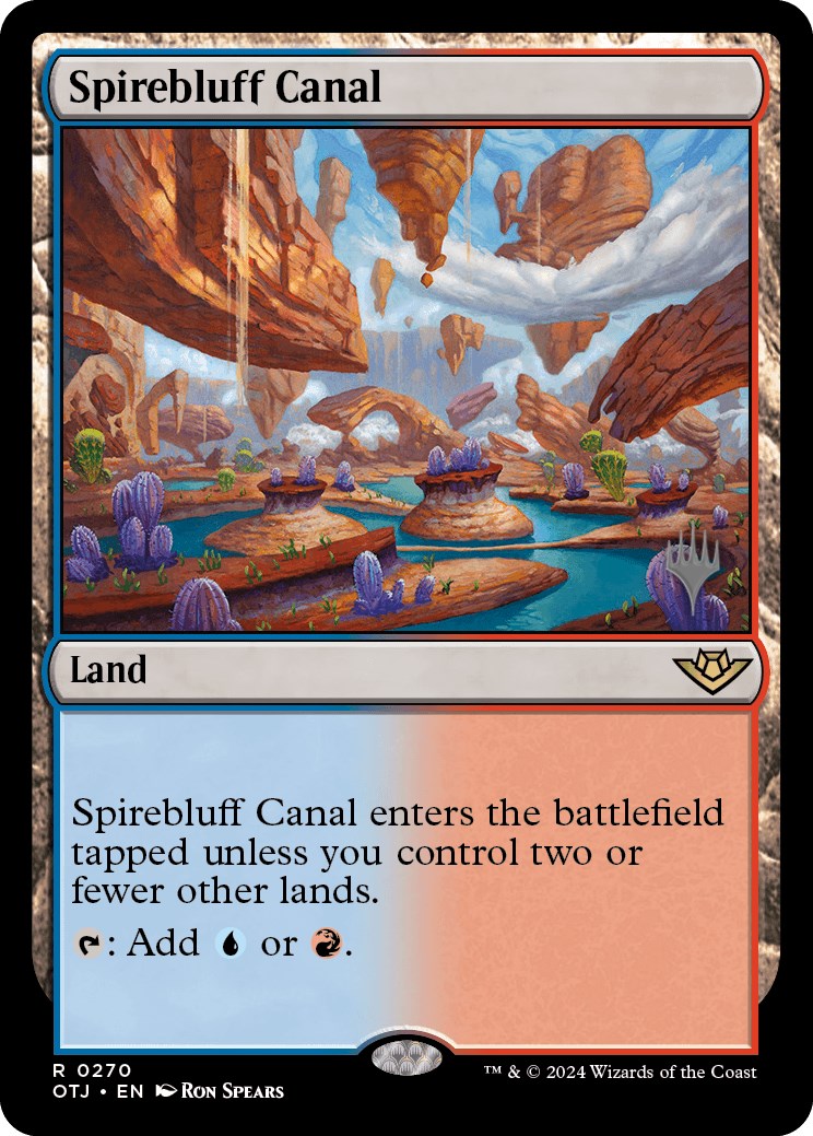 Spirebluff Canal (Promo Pack) [Outlaws of Thunder Junction Promos] | Card Citadel