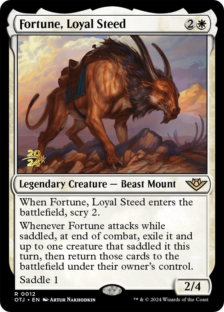 Fortune, Loyal Steed [Outlaws of Thunder Junction Prerelease Promos] | Card Citadel