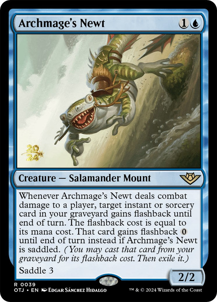 Archmage's Newt [Outlaws of Thunder Junction Prerelease Promos] | Card Citadel