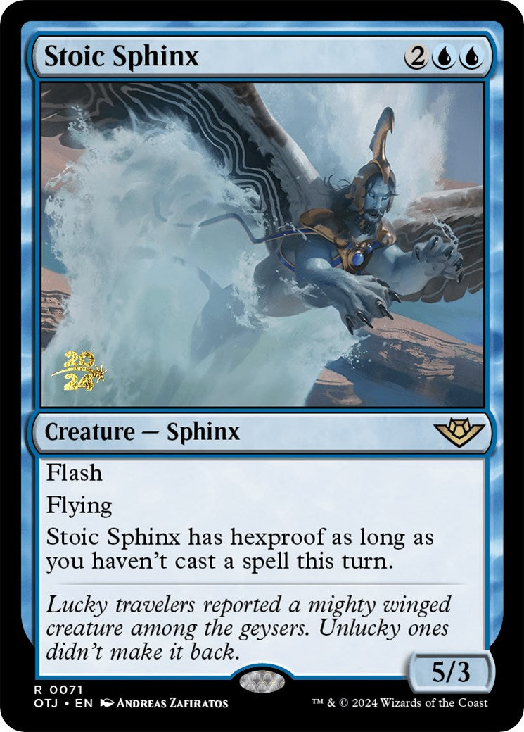 Stoic Sphinx [Outlaws of Thunder Junction Prerelease Promos] | Card Citadel