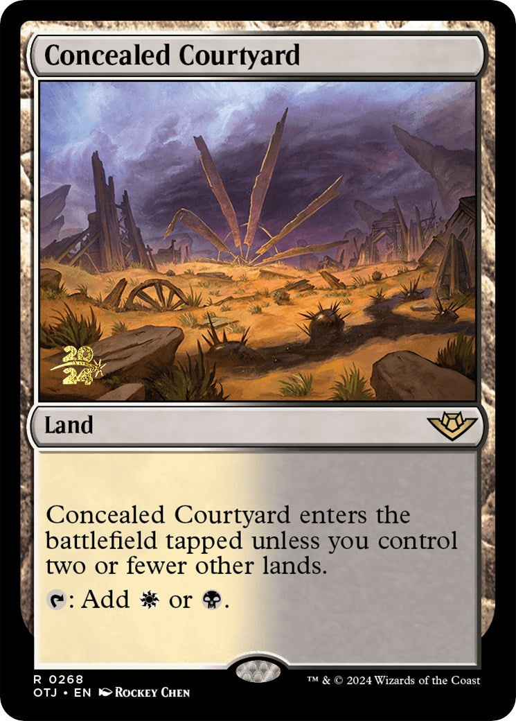 Concealed Courtyard (OTJ) [Outlaws of Thunder Junction Prerelease Promos] | Card Citadel