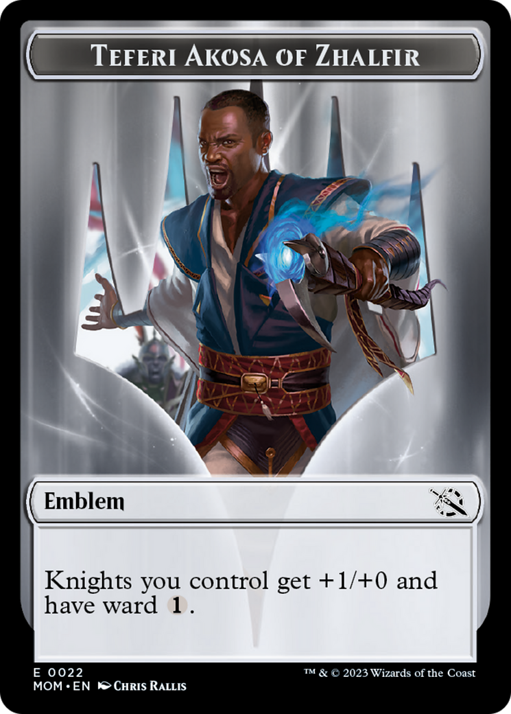 Soldier // Teferi Akosa of Zhalfir Emblem Double-Sided Token [March of the Machine Tokens] | Card Citadel