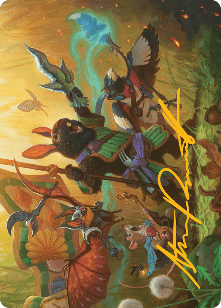 Valley Questcaller Art Card (Gold-Stamped Signature) [Bloomburrow Art Series] | Card Citadel
