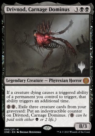 Drivnod, Carnage Dominus (Promo Pack) [Phyrexia: All Will Be One Promos] | Card Citadel