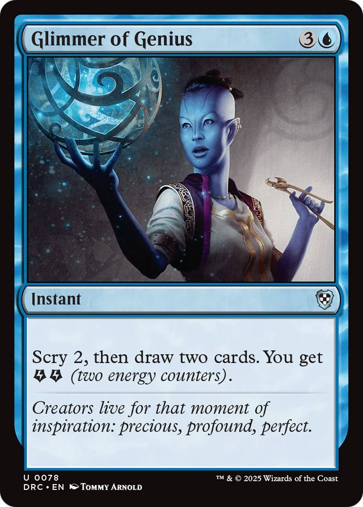 Glimmer of Genius [Aetherdrift Commander] | Card Citadel