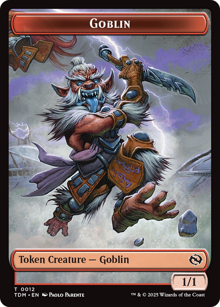 Goblin // Warrior Double-Sided Token [Tarkir: Dragonstorm Tokens] | Card Citadel