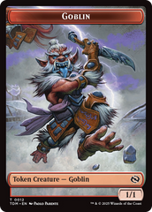 Goblin // Warrior Double-Sided Token [Tarkir: Dragonstorm Tokens] | Card Citadel