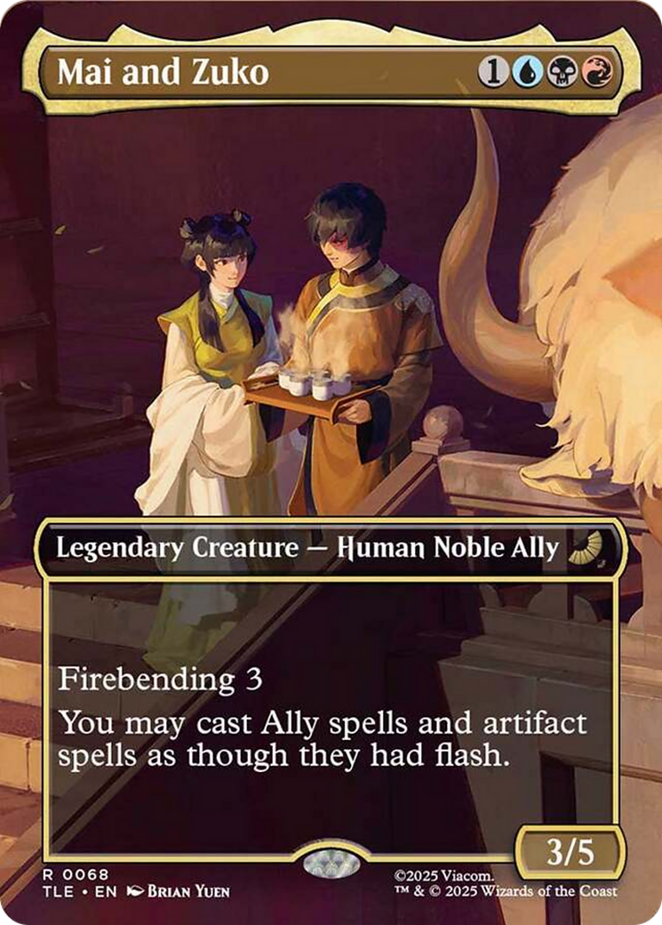 Mai and Zuko (Borderless) [Avatar: The Last Airbender: Eternal-Legal] | Card Citadel