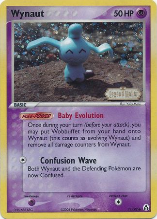 Wynaut (71/92) (Stamped) [EX: Legend Maker] | Card Citadel