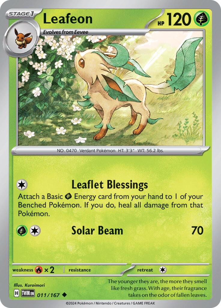 Leafeon (011/167) [Scarlet & Violet: Twilight Masquerade] | Card Citadel