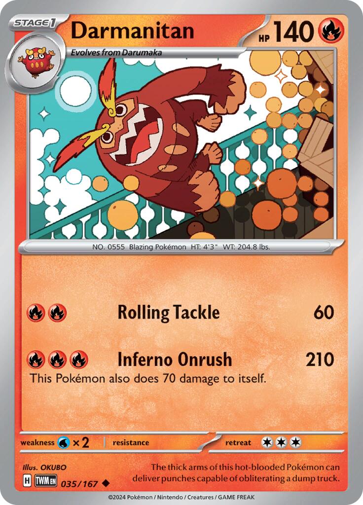 Darmanitan (035/167) [Scarlet & Violet: Twilight Masquerade] | Card Citadel