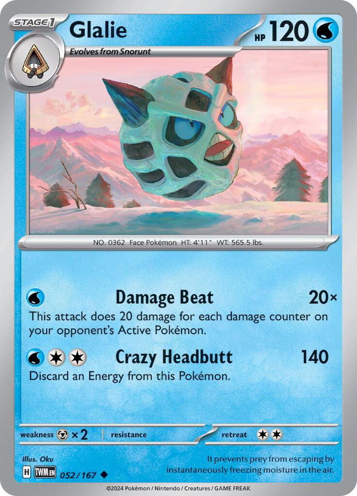 Glalie (052/167) [Scarlet & Violet: Twilight Masquerade] | Card Citadel