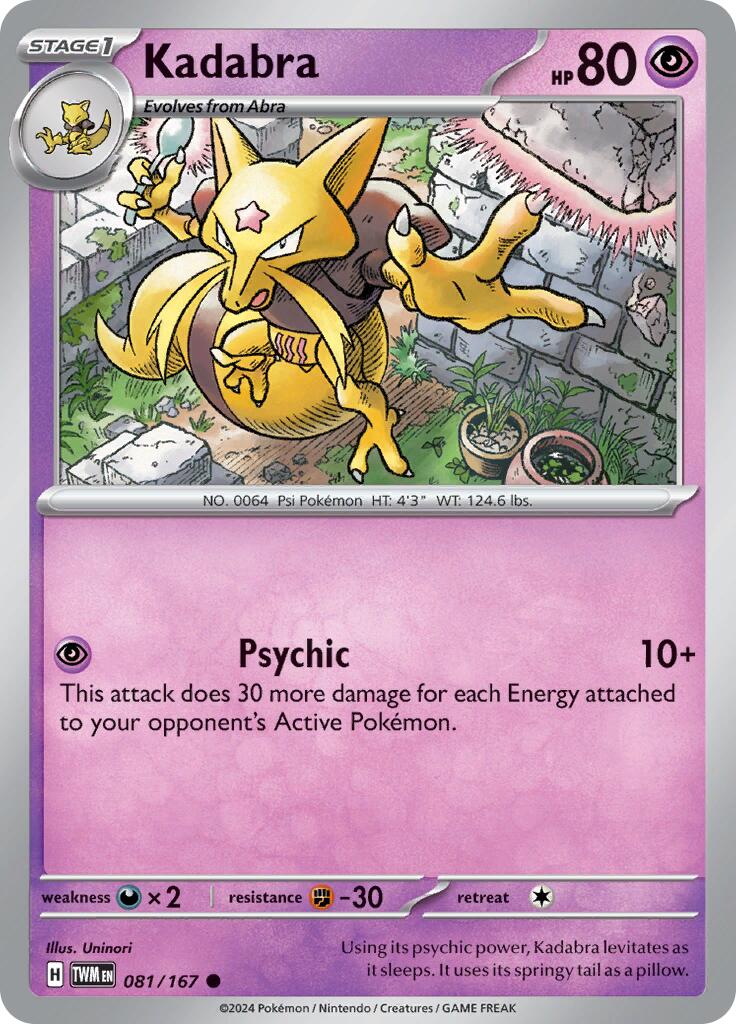 Kadabra (081/167) [Scarlet & Violet: Twilight Masquerade] | Card Citadel