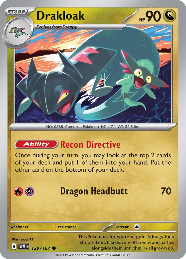 Drakloak (129/167) [Scarlet & Violet: Twilight Masquerade] | Card Citadel