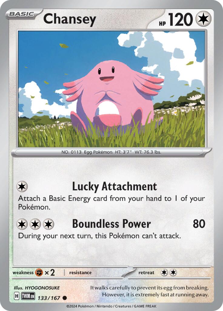 Chansey (133/167) [Scarlet & Violet: Twilight Masquerade] | Card Citadel