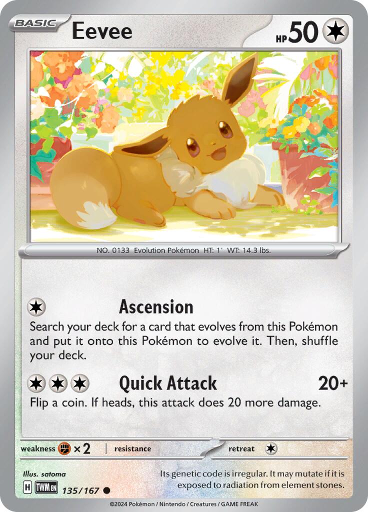 Eevee (135/167) [Scarlet & Violet: Twilight Masquerade] | Card Citadel