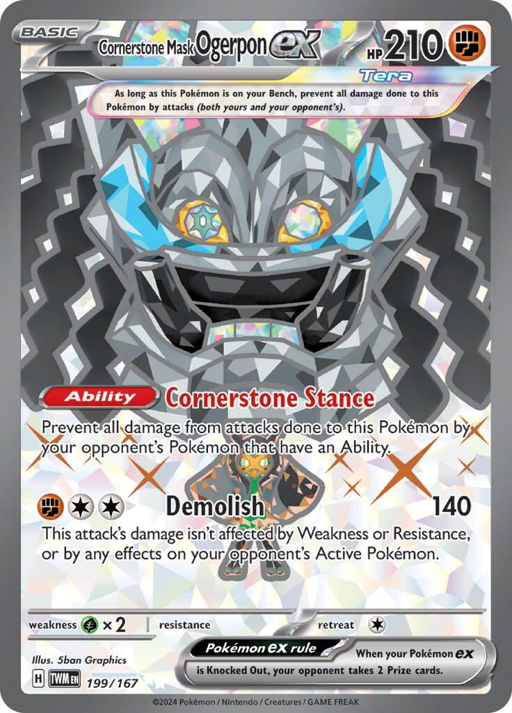 Cornerstone Mask Ogerpon ex (199/167) [Scarlet & Violet: Twilight Masquerade] | Card Citadel