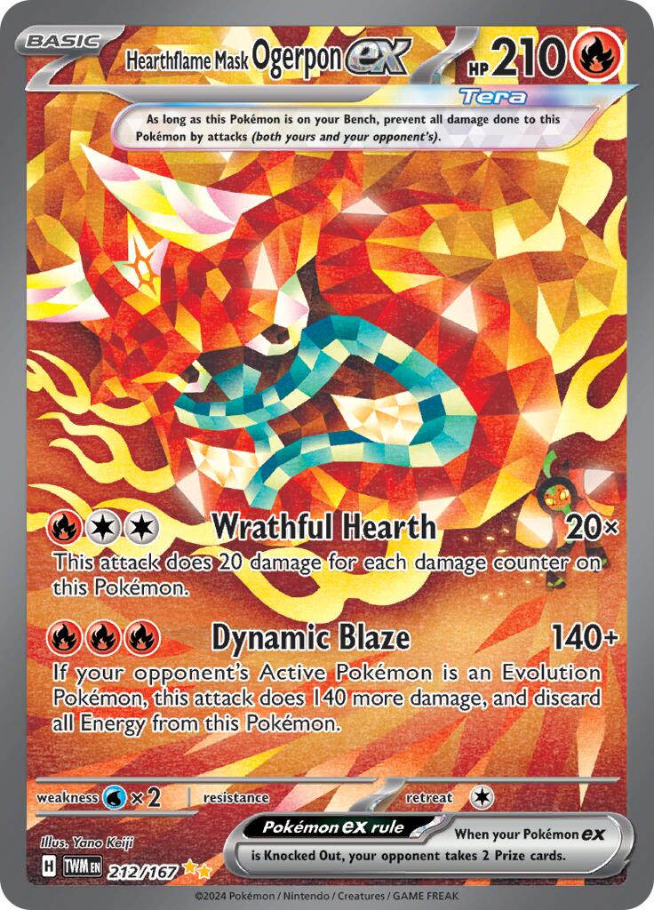 Hearthflame Mask Ogerpon ex (212/167) [Scarlet & Violet: Twilight Masquerade] | Card Citadel