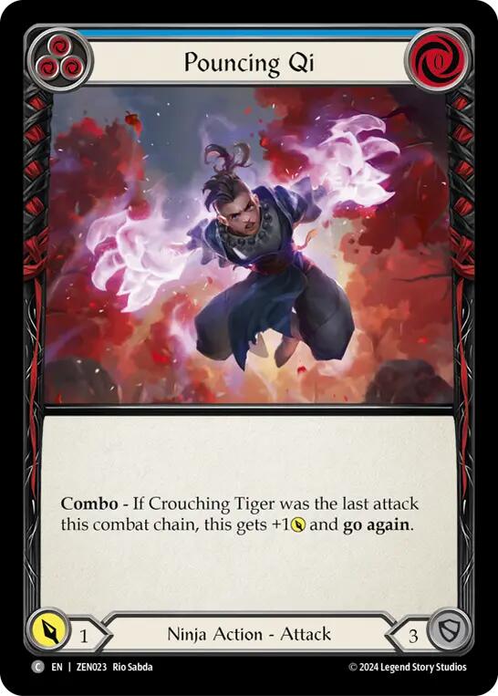 Pouncing Qi (Blue) [ZEN023] (Part the Mistveil Zen Blitz Deck) | Card Citadel